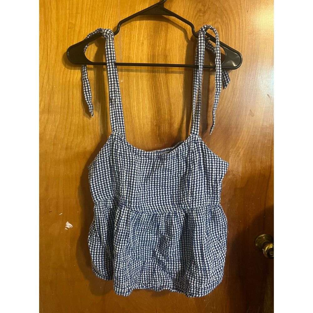 Old Navy Gingham Tie Top